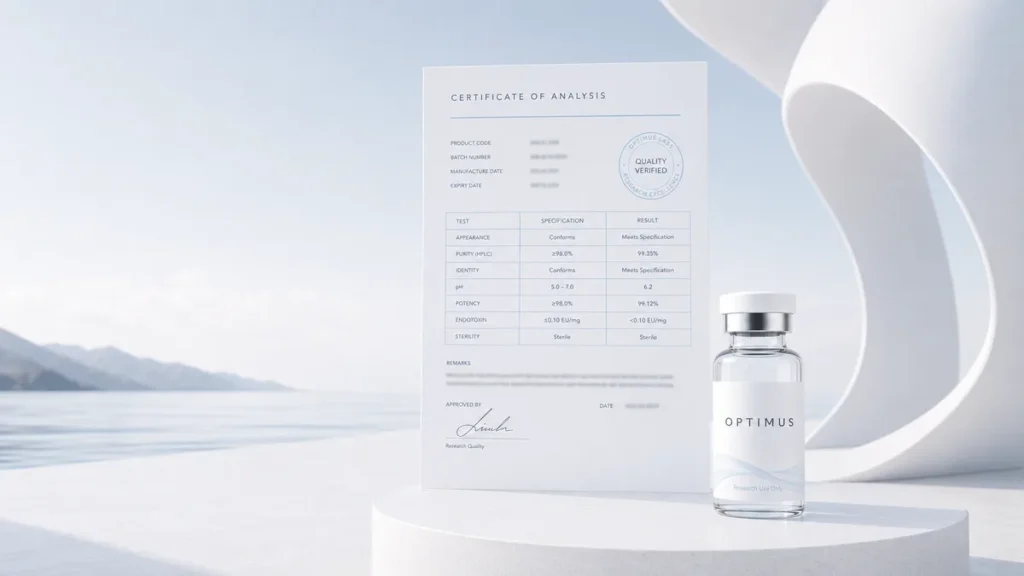 Certificate of Analysis for research peptides