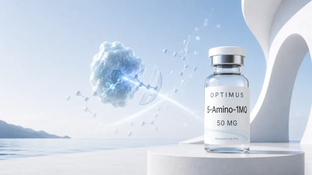 5-Amino-1MQ 50mg research vial (NNMT inhibitor) from Optimus Labs