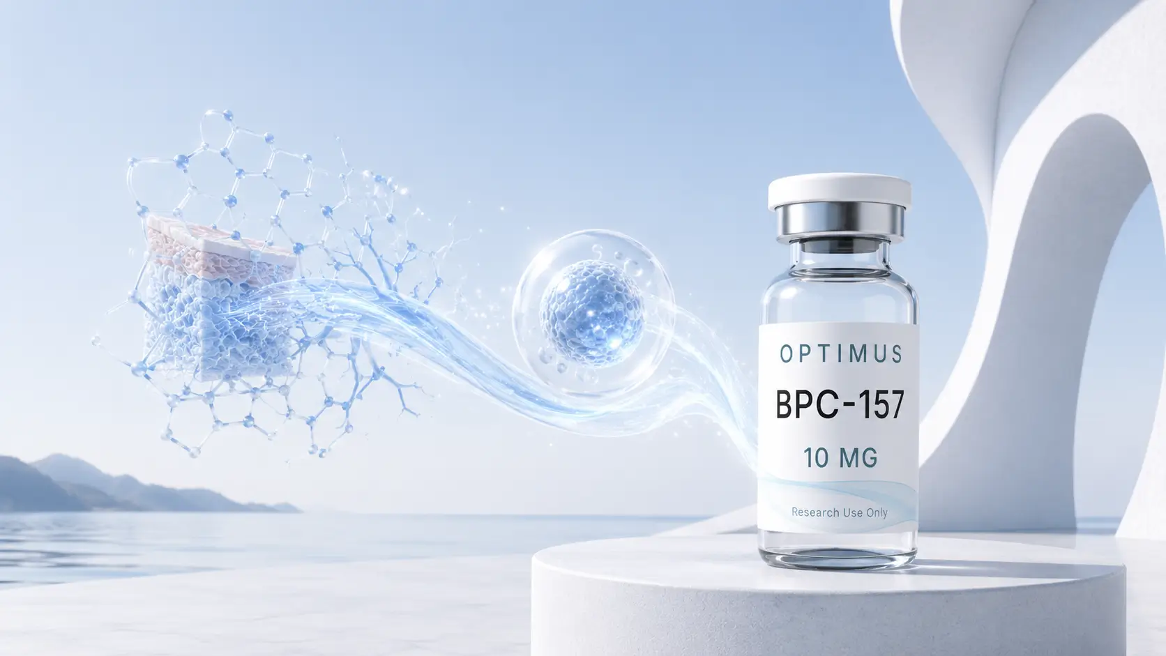 What Is BPC-157? A Complete Research Overview 1 BPC-157 (Body Protection Compound) research vial from Optimus Labs
