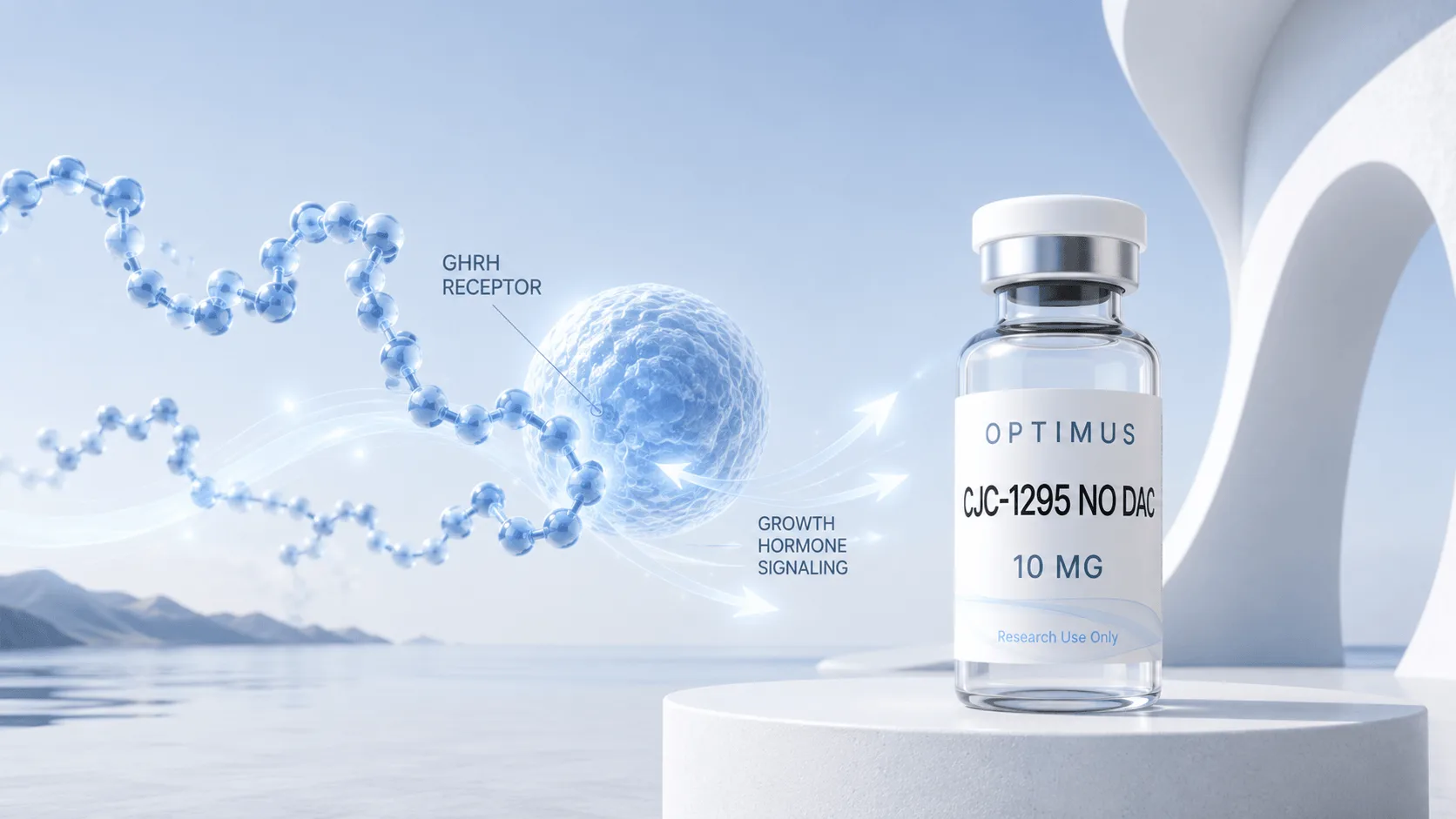Optimus Labs CJC-1295 (No DAC) 10mg research peptide vial