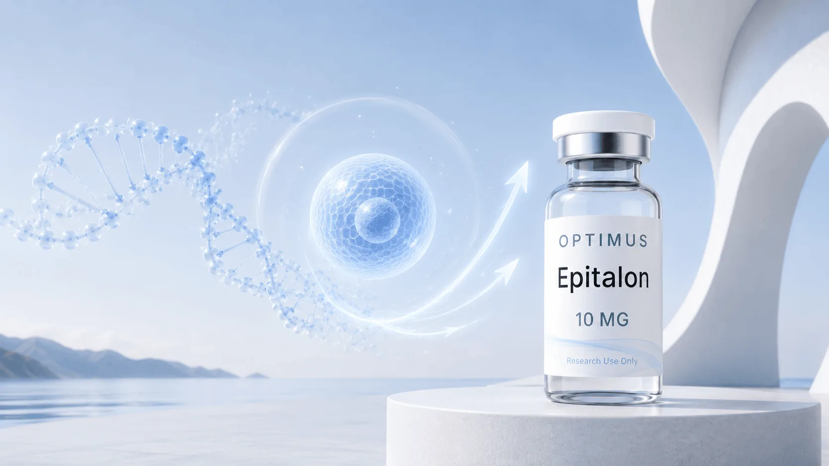 Optimus Labs Epitalon 10mg research peptide vial