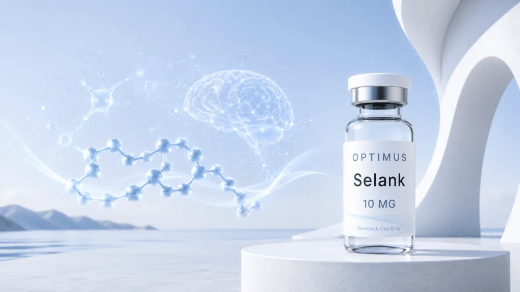Optimus Labs Selank 10mg research peptide vial